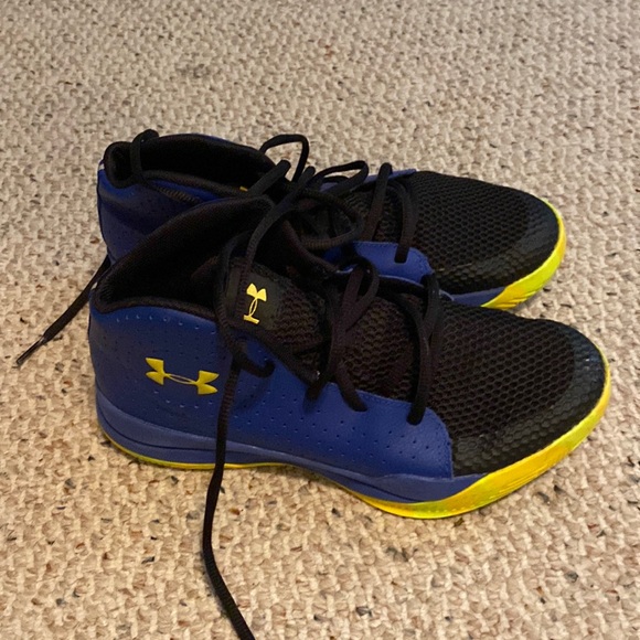 Shoes Blue And Yellow Under Armor Basketball Shoes Poshmark